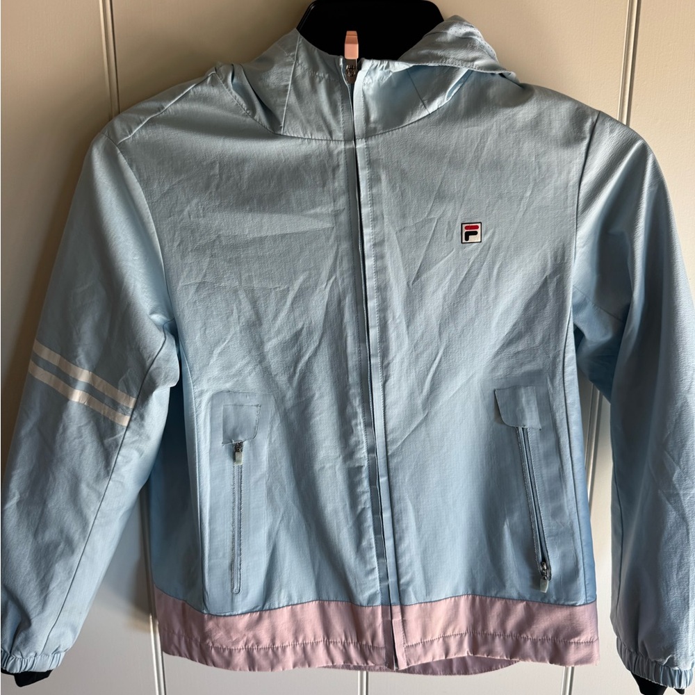 Fila Kids Sky Blue and Soft Pink Raincoat